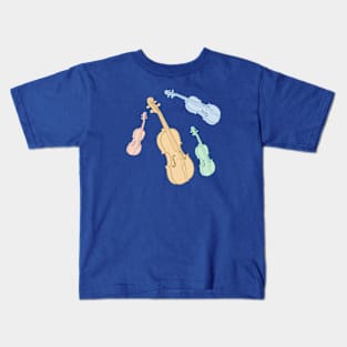 Pastel Violins Kids T-Shirt